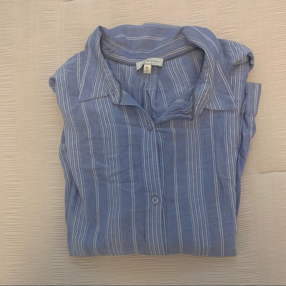 Blue/White Striped Button Down